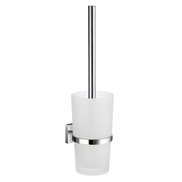 House Wall Mounted Toilet Brush Glass RK333 Polished Chrome