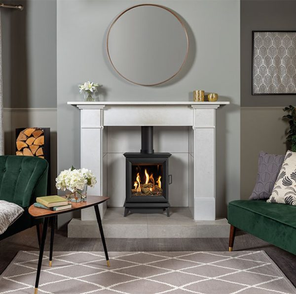 Gazco Sheraton 5 Gas Stove Matt Black - Image 3