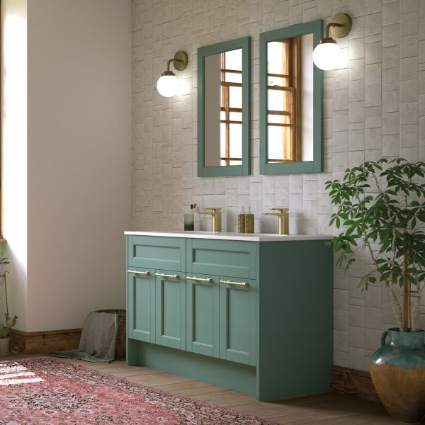 Utopia Roseberry Modular Bathroom Furniture Freestanding Twin washbasin Unit