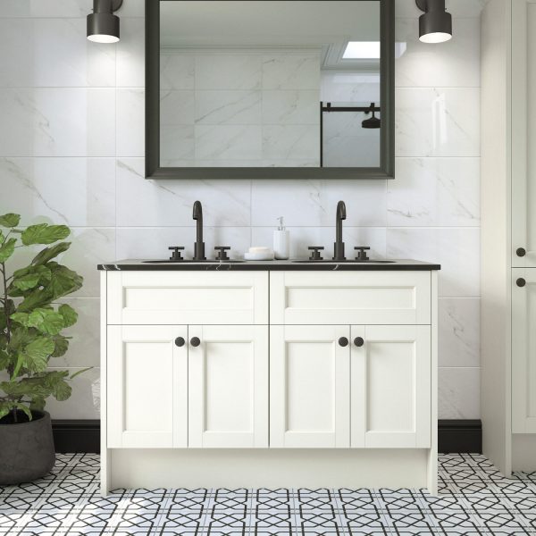 Utopia Roseberry Modular Bathroom Furniture Freestanding Twin washbasin Unit - Image 4