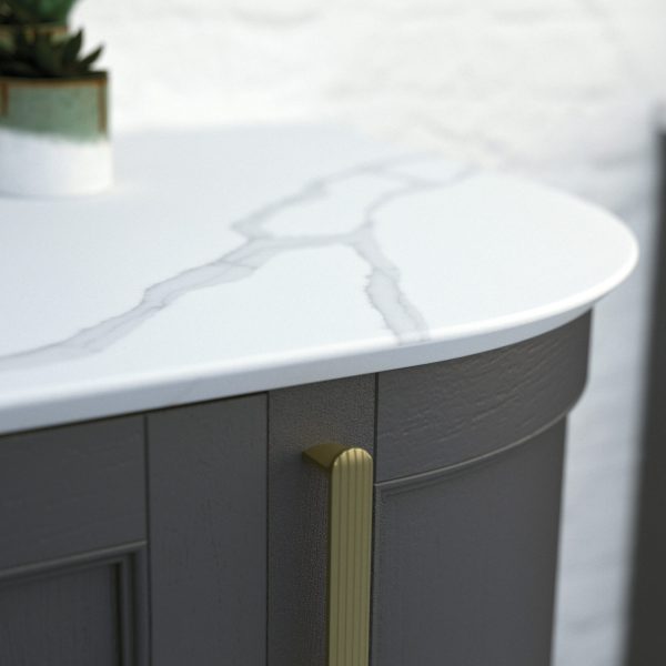 Utopia Roseberry Modular Bathroom Furniture Wallmounted Curved Unit - Image 2
