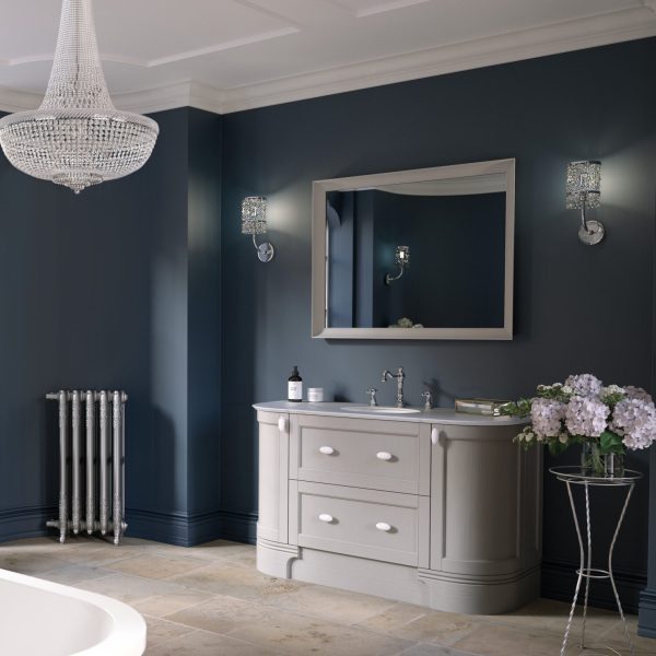 Utopia Roseberry Modular Bathroom Furniture Curved Basin Unit - Image 2