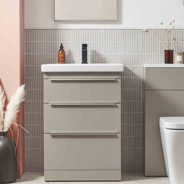 Roper Rhodes R2 Type 600mm Three Drawer Wash Unit and Basin