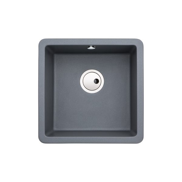 Abode Matrix Square GR15 1 Bowl Granite Inset Undermount Sink - Image 4