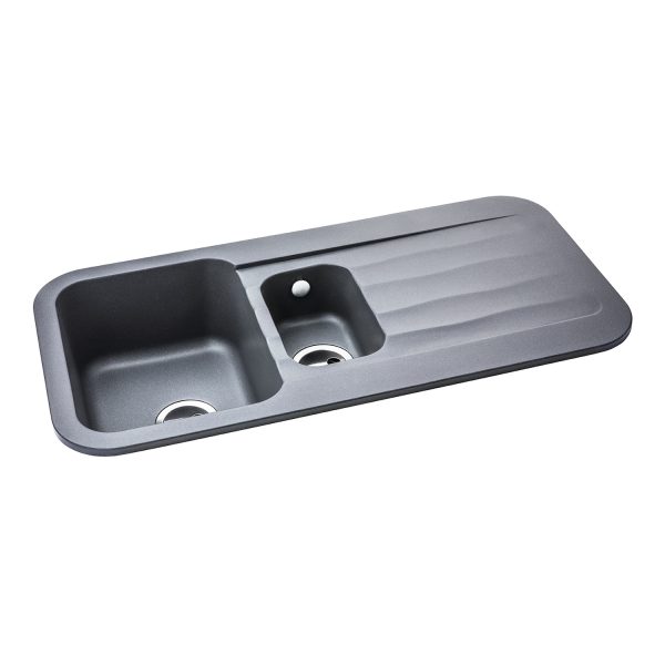 Abode Dune 1.5 Bowl & Drainer Granite Inset Sink - Image 7