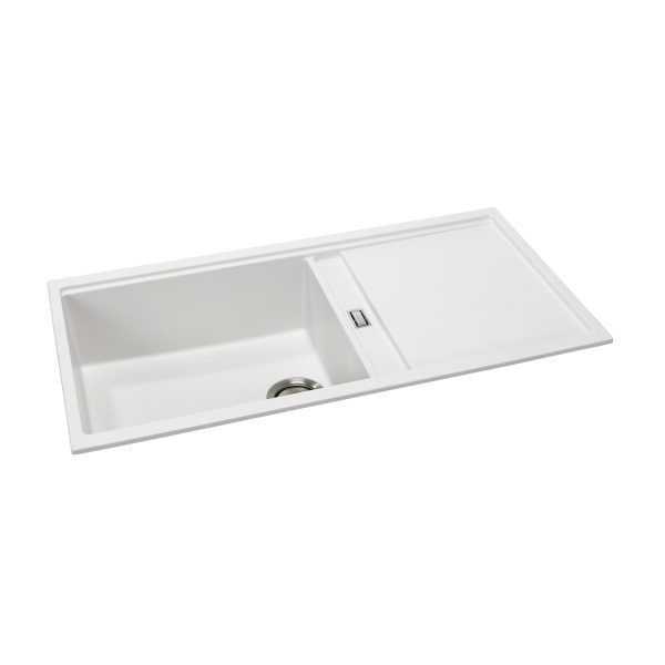 Abode Synchronist Large Granite 1.25 Bowl And Drainer Inset  Undermount Sink - Image 3