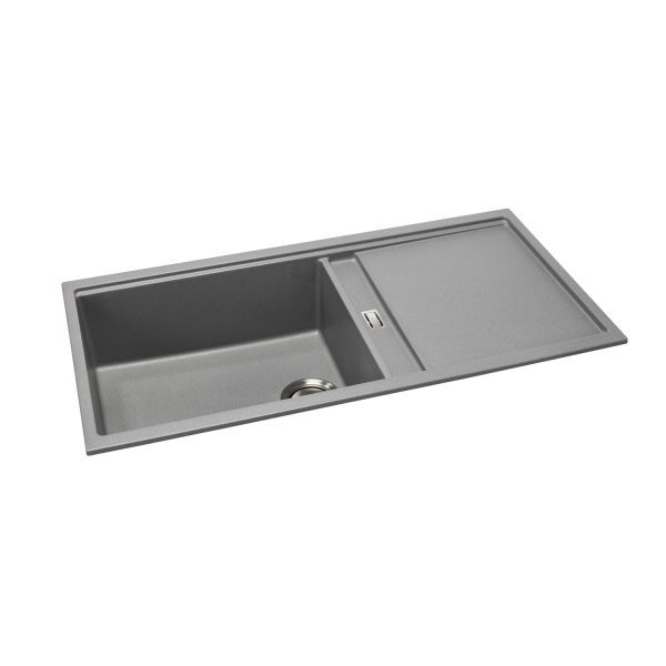 Abode Synchronist Large Granite 1.25 Bowl And Drainer Inset  Undermount Sink - Image 5