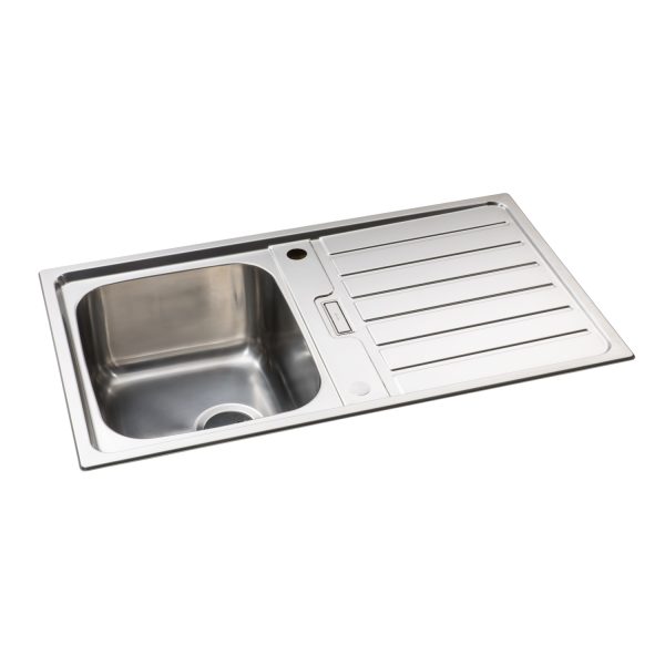 Abode Neron Compact AW5111 1 Bowl And Drainer Inset Sink Stainless Steel