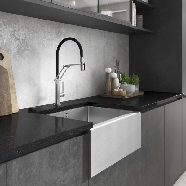 Abode Belfast AW5135 1 Bowl Undermount Sink - Stainless Steel