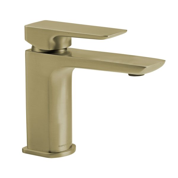 Roper Rhodes Elate Basin Mixer with Click Waste in Brushed Brass T241104
