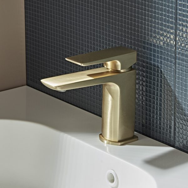 Roper Rhodes Elate Basin Mixer with Click Waste in Brushed Brass T241104 - Image 2