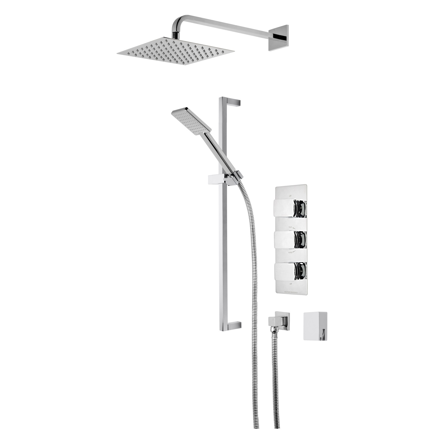 Roper Rhodes Elate Square Triple Function Shower System with Bath ...