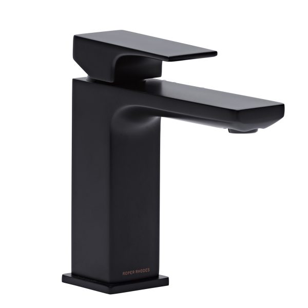 Roper Rhodes Metric Basin Mixer Tap with Click Waste in Black T391103