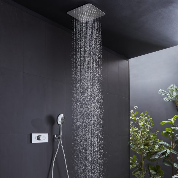 Roper Rhodes Event Click Dual Function Shower with Square Overhead Shower and Handset Holder SVSET162 - Image 3