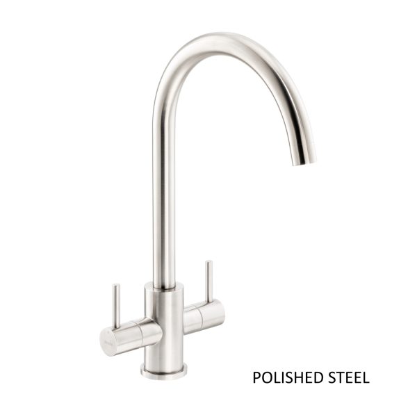 Abode Focal Monobloc Mixer Tap in Stainless Steel  AT2177