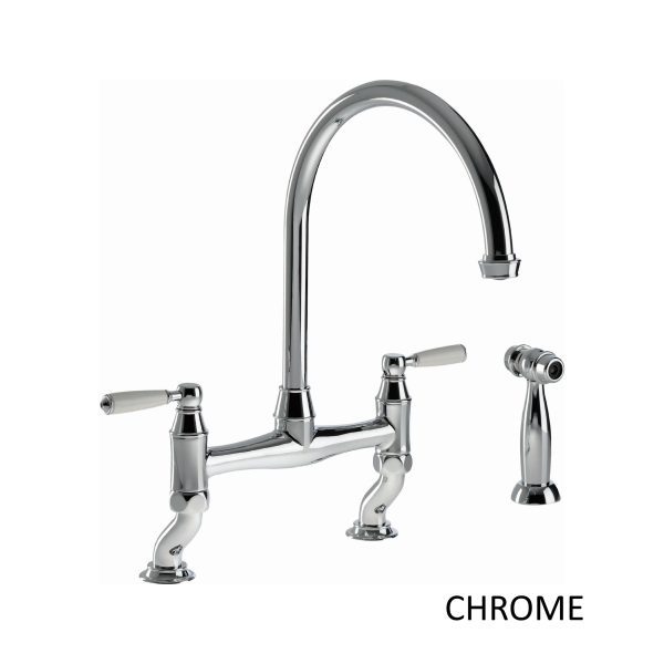 Abode Astbury Bridge Mixer Tap With Handspray
