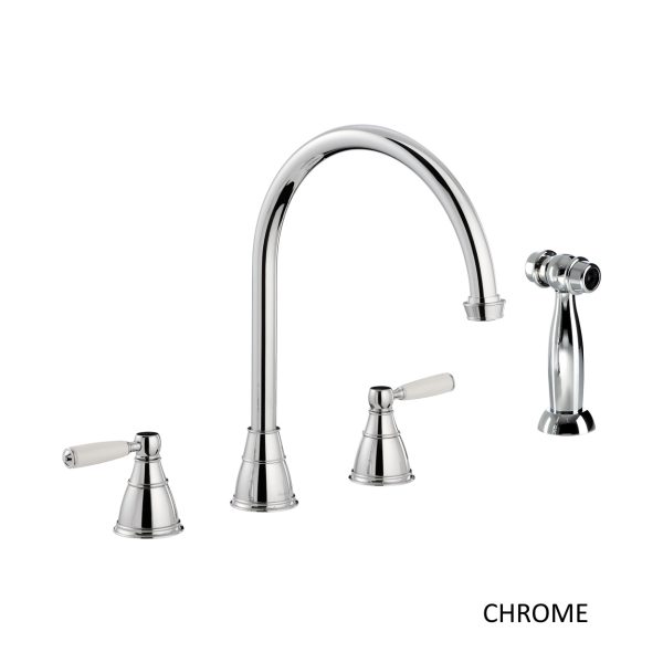 Abode Astbury 3 Part Mixer Tap With Handspray - Image 2