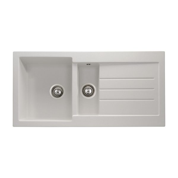 Abode Xcite 1.5 Bowl  and  Drainer Granite Inset Sink - Image 5