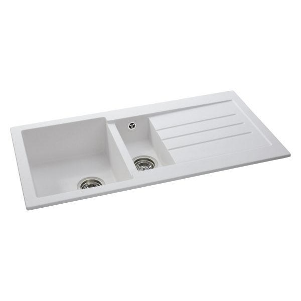 Abode Xcite 1.5 Bowl  and  Drainer Granite Inset Sink - Image 6