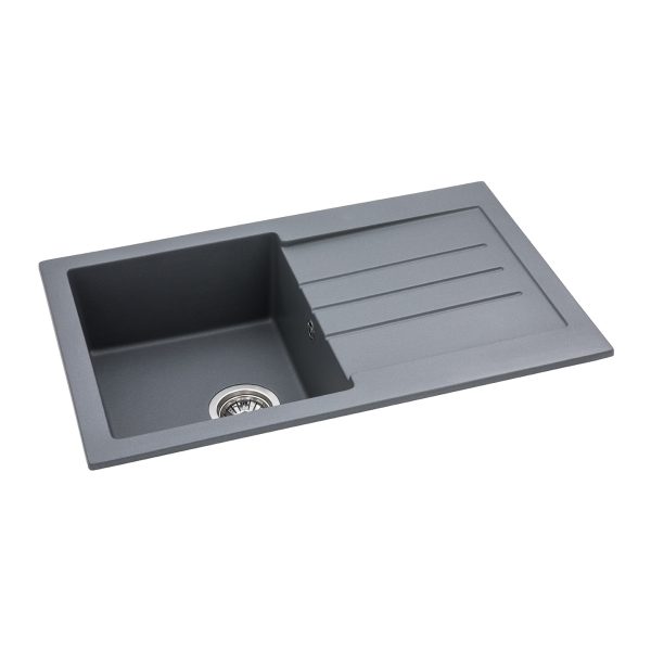 Abode Xcite 1 Bowl and Drainer Granite Inset Sink - Image 6