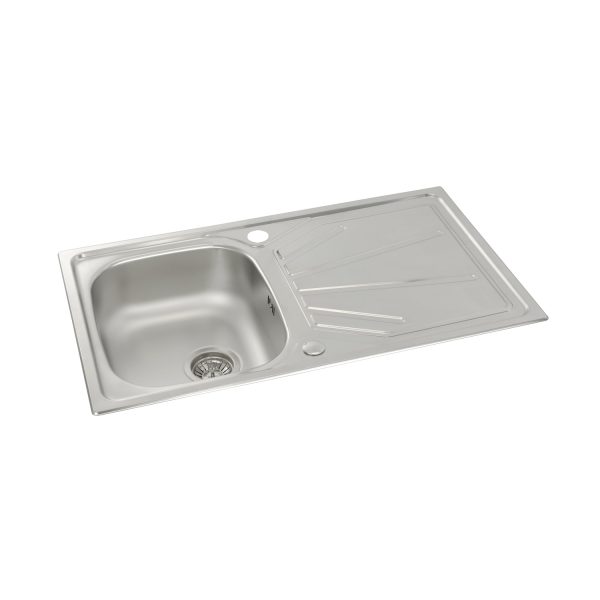 Abode Trydent AW5054 1 Bowl And Drainer Stainless Steel Inset Sink