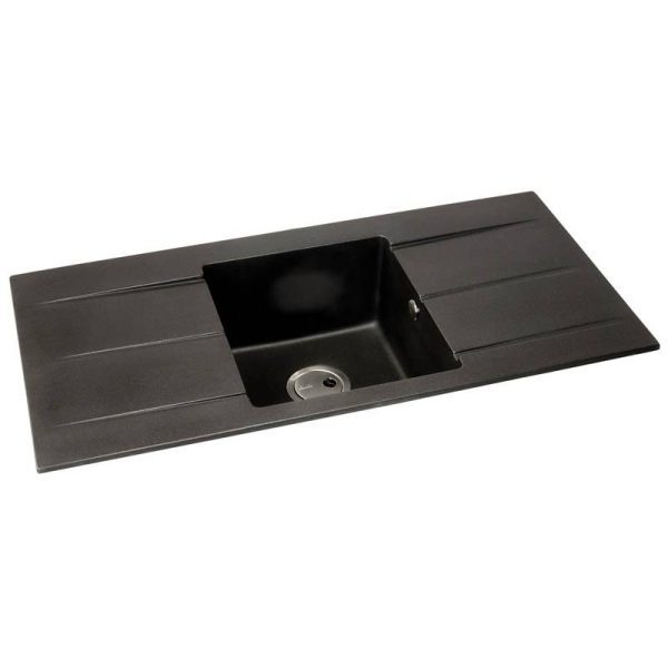 Abode Zero 1 Bowl and Double Drainer Granite Inset Sink - Image 2