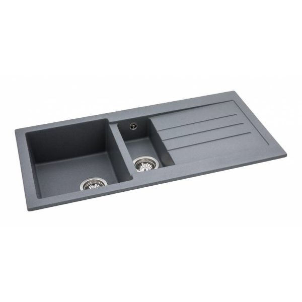 Abode Xcite 1.5 Bowl  and  Drainer Granite Inset Sink - Image 9