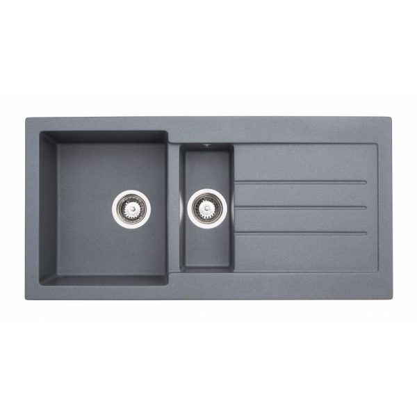 Abode Xcite 1.5 Bowl  and  Drainer Granite Inset Sink - Image 7