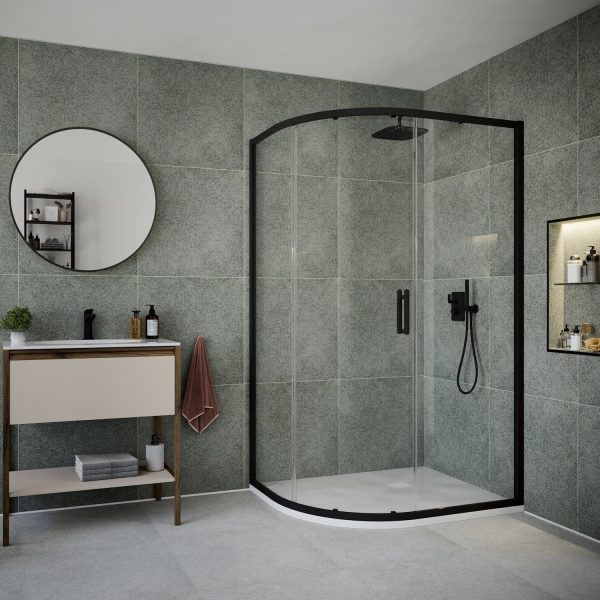 Flair Shower Enclosures ILI One Door Sliding Offset Quadrant - Image 3