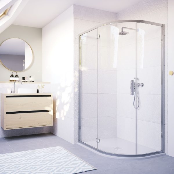 Flair Shower Enclosures ILI Hinged Offset Quadrant - Image 2