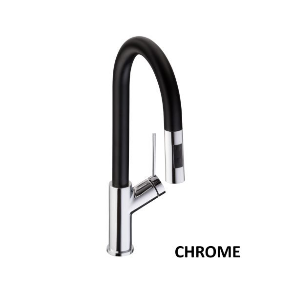 Abode Virtue Nero Mixer Tap with Pull Out  AT1244 - Image 2