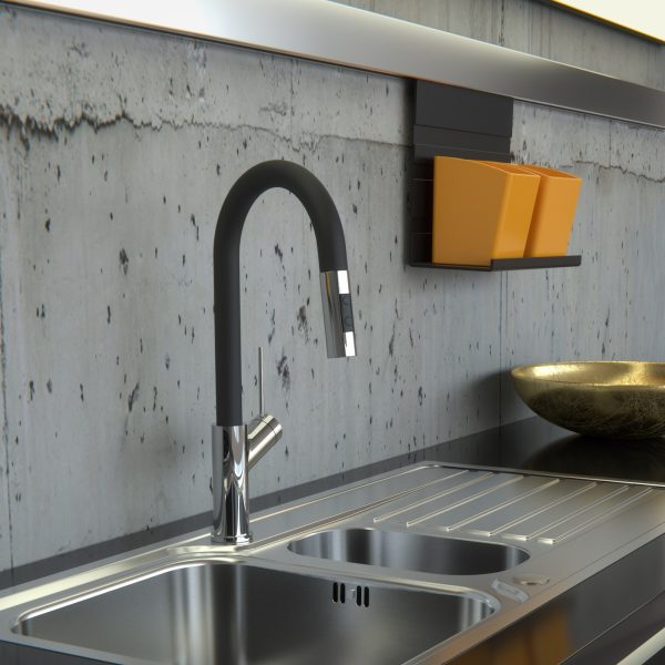 Abode Virtue Nero Mixer Tap with Pull Out  AT1244