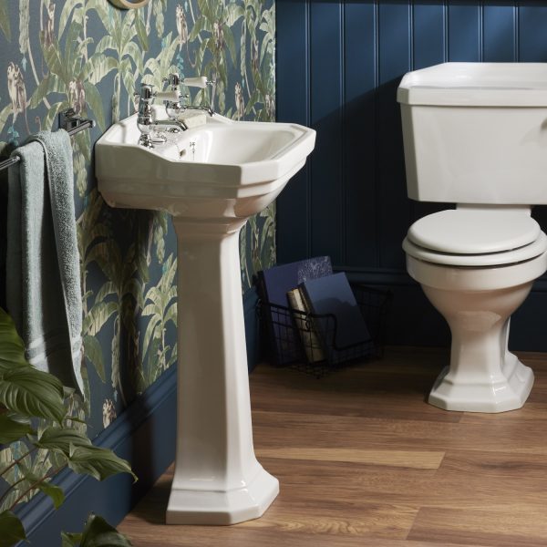 Heritage Granley Cloakroom Basin and Pedestal - Image 2