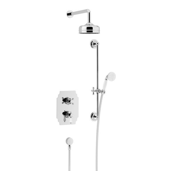 Heritage Glastonbury Recessed Shower with Premium Fixed Head and Flexible Riser Kit - Image 3