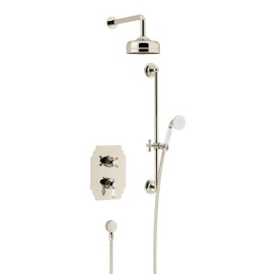 Heritage Glastonbury Recessed Shower with Premium Fixed Head and Flexible Riser Kit