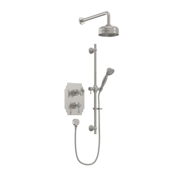 Heritage Glastonbury Recessed Shower with Premium Fixed Head and Flexible Riser Kit - Image 2