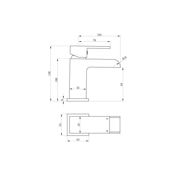 Brison Buda Chrome Basin Mixer - Image 2
