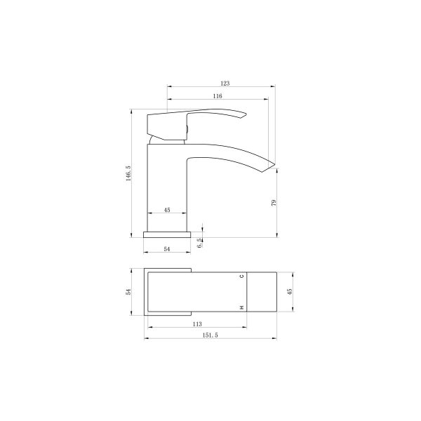 Brison Canaria Chrome Basin Mixer - Image 2