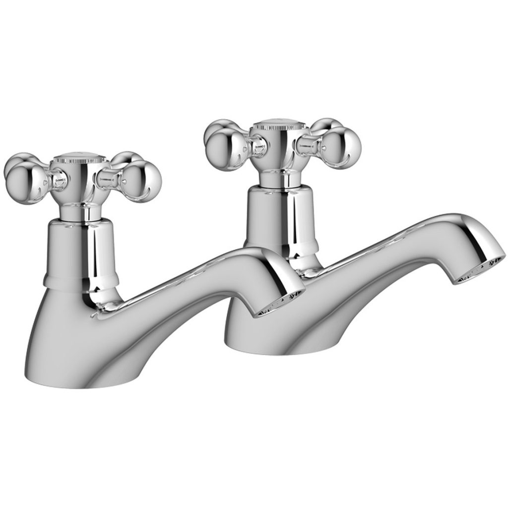 Brison Dacre Chrome Basin Pillar Taps - Homecare Appliances Online