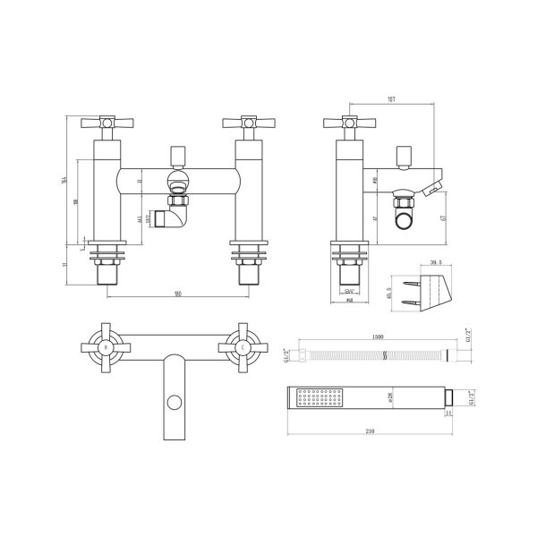 Brison Darley Chrome Bath Shower Mixer - Image 2