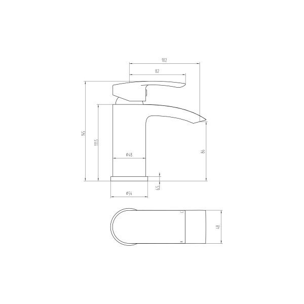 Brison Rei Chrome Basin Mixer - Image 3