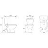 Brison Cheviot Close Coupled Open Back WC Toilet Complete - Image 3