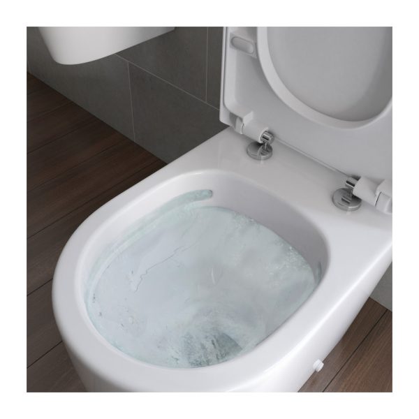 Brison Kelso Close Coupled Open Back Rimless WC Toilet Complete - Image 3