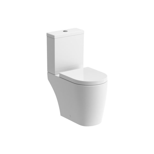 Brison Kelso Close Coupled Open Back Rimless WC Toilet Complete