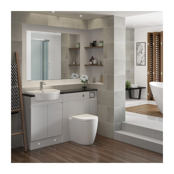 Brison Kelso Curved Design One Tap Hole Semi Recessed Basin - Image 2