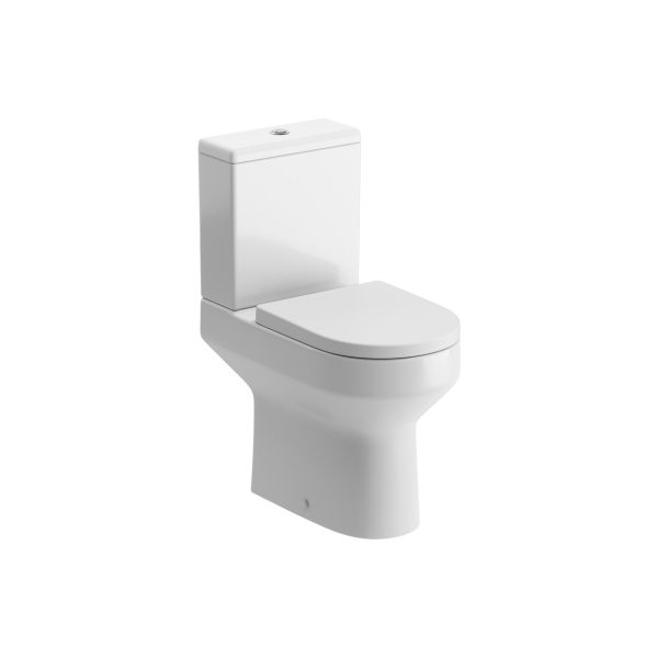 Brison Milford Comfort Height Close Coupled Open Back Rimless WC Toilet Complete