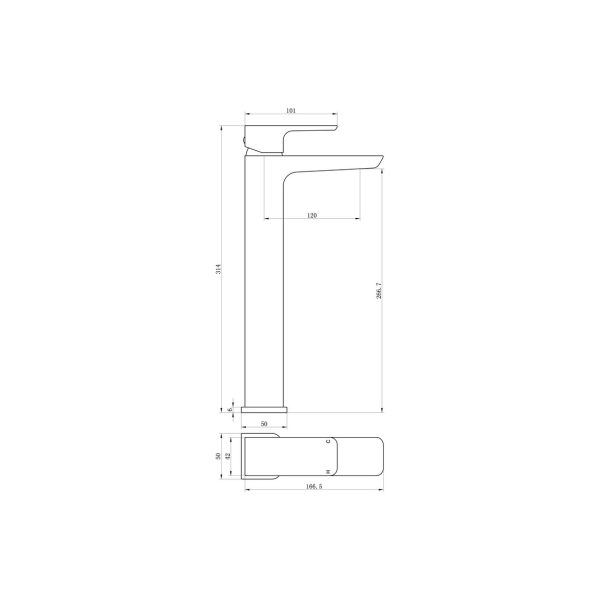Brison Onza Tall Basin Mixer - Image 3