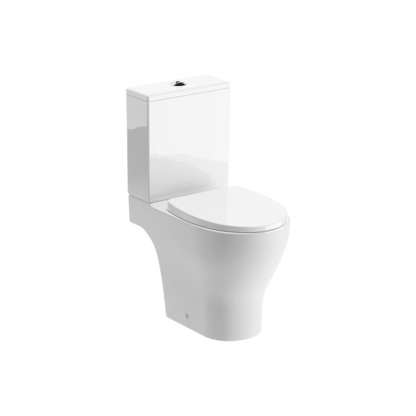 Brison Tasman Close Coupled Open Back Rimless Short Projection WC Toilet Complete