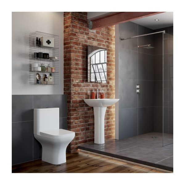 Brison Tekapo Close Coupled Open Back Short Projection WC Toilet Complete - Image 2