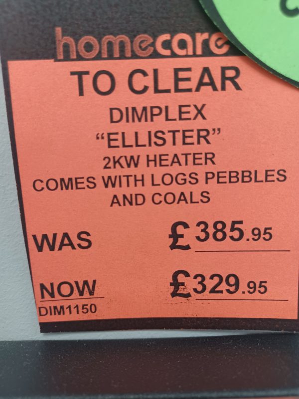 Dimplex Ellister Inset Electric Fire To Clear - Image 3